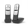 Gigaset A690 Duo telefon analogowy Identyfikacja rozmówcy Czarny, Srebrny