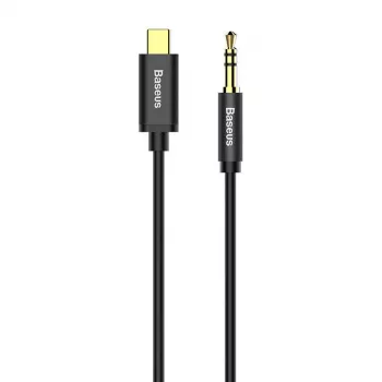 Kabel audio Baseus Yiven USB-C na mini jack 3,5 mm, 1,2 m (czarny)
