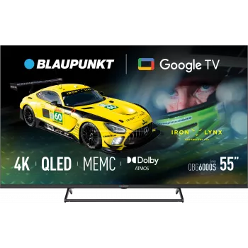 Blaupunkt QLED TV | 55QBG6000S | 55 | Smart TV | Google TV | Czarny