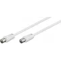Wentronic Goobay Kabel połączeniowy antenowy, biały, 2,5 m - Wtyk IEC/koncentryczny Wtyk IEC/koncentryczny (68147)