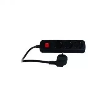 Listwa przeciwprzepięciowa REV 512371555 Czarna 3 gniazda AC 250 V
