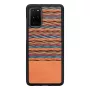 Etui na telefon man and wood do Samsung Galaxy S20+ — brązowa krata z czarnym wykończeniem
