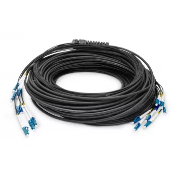 DIGITUS LWL Vorkonfektionierter Glasfaser-Universal-Breakout-Kabel, Singlemode OS2, 8 Fasern, LC/UPC - LC/UPC