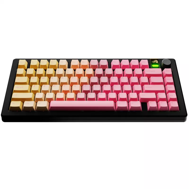 Nakładki na klawisze GLORIOUS GPBT Gradient Grapefruit układ ANSI zestaw nakładek PBT z nadrukiem sublimacyjnym