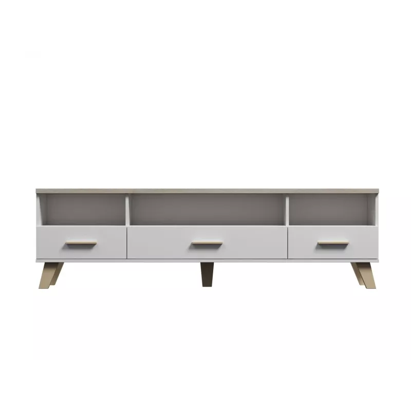 Cama RTV stand LOTTA 180cm Biały + sonoma oak
