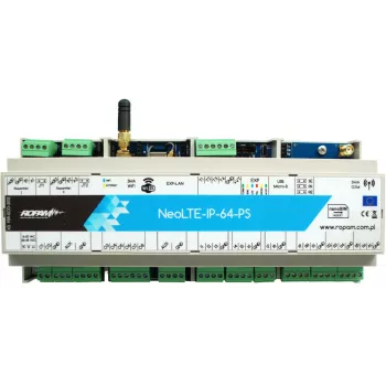 Centrala sterująca NEO tools NEOLTE-IP-64-PS-D12M — scentralizowana jednostka alarmowa/sterująca z łącznością IP