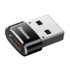 Baseus Adapter USB męski na Type-C żeński Czarny