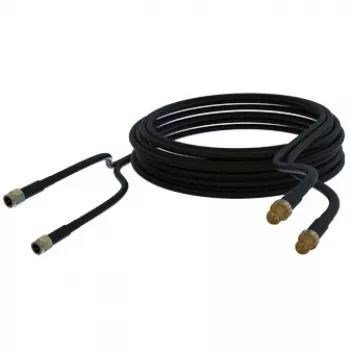 Poynting – Akcesorium antenowe – Kabel – A-CAB-92 – Przewód bliźniaczy HDF-195 o niskich stratach, 5 m, SMA-męski na SMA-żeński (A-CAB-092)