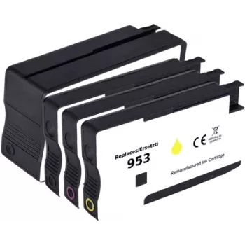 Renkforce Zestaw tuszów zamiennik HP 953 (6ZC69AE) kompatybilny zestaw czarny, cyjan, magenta, żółty RF-I-HP953BKCMY4PK RF-5718854 (RF-5718854)