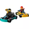 Klocki konstrukcyjne LEGO 60400 City Gokarty z zawodnikami – zestaw z minifigurkami i pojazdami