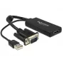 Kabel DeLOCK 0,25m VGA+USB2.0-A/HDMI