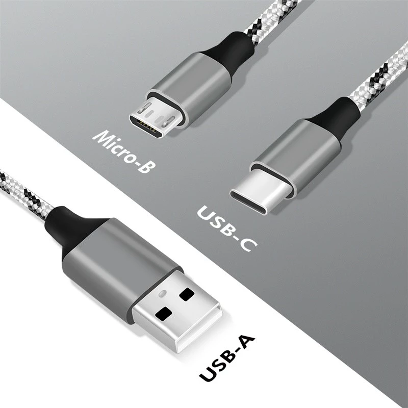 Kabel LogiLink CU0202 USB 2.0 1,2 m USB A USB C/Micro-USB A szary