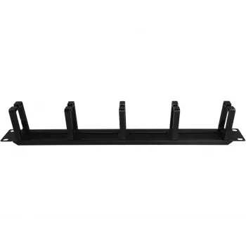 Organizer kabli Alantec PK048 1U 19 z szczotkowanym przepustem, 5 plastikowych uchwytów