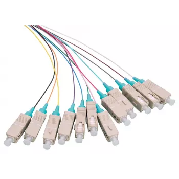 Kabel światłowodowy pigtail LOGON LFP025 OM3 SC do pigtaila, 2 m, aqua