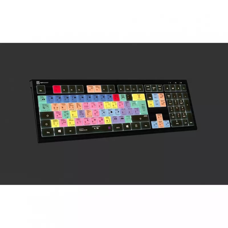 Klawiatura podświetlana Logickeyboard Adobe Premiere Pro CC ASTRA 2, układ niemiecki (LKB-PPROCC-A2PC-DE)