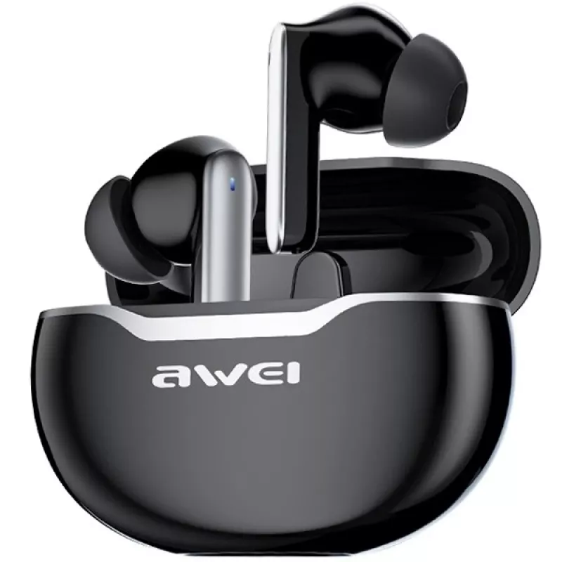 Słuchawki Awei T50 TWS Bluetooth 5.3 z etui ładującym / Czarny
