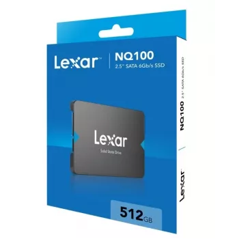 Dysk SSD 2,5 cala Lexar NQ100 512 GB SATA III, odczyt 550 MB/s, transfer 6 Gbit/s