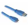 Kabel DeLOCK Micro USB 3.0 1M, USB A, 5 Gbit/s, niebieski