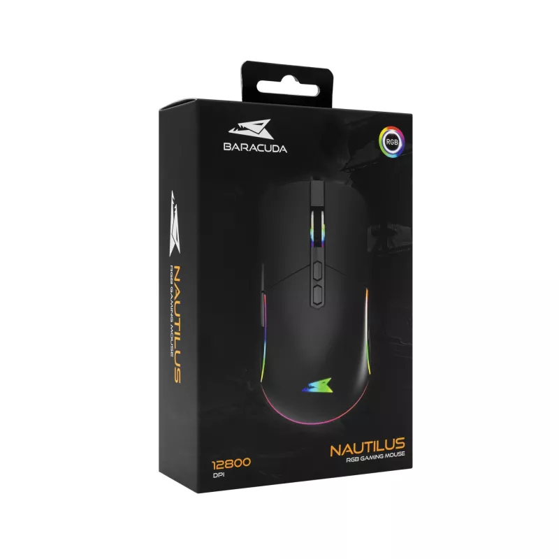 Mysz Baracuda BGM-011 Nautilus Czarna RGB USB