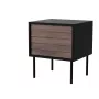 Szafka nocna, 2 szt. CORTINA 45x40x51 czarny/orzech