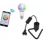 Żarówka LED EUROLITE E27 RGB WW CW WiFi, gniazdo trójkątne, czarna
