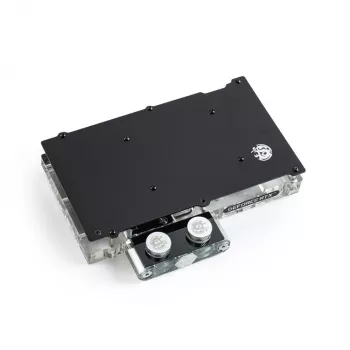 Blok wodny BitsPower Classic VGA BP-VG3070FE — 125×171,4×28,4 mm, RGB 3‑pin, czarny/srebrny/przezroczysty