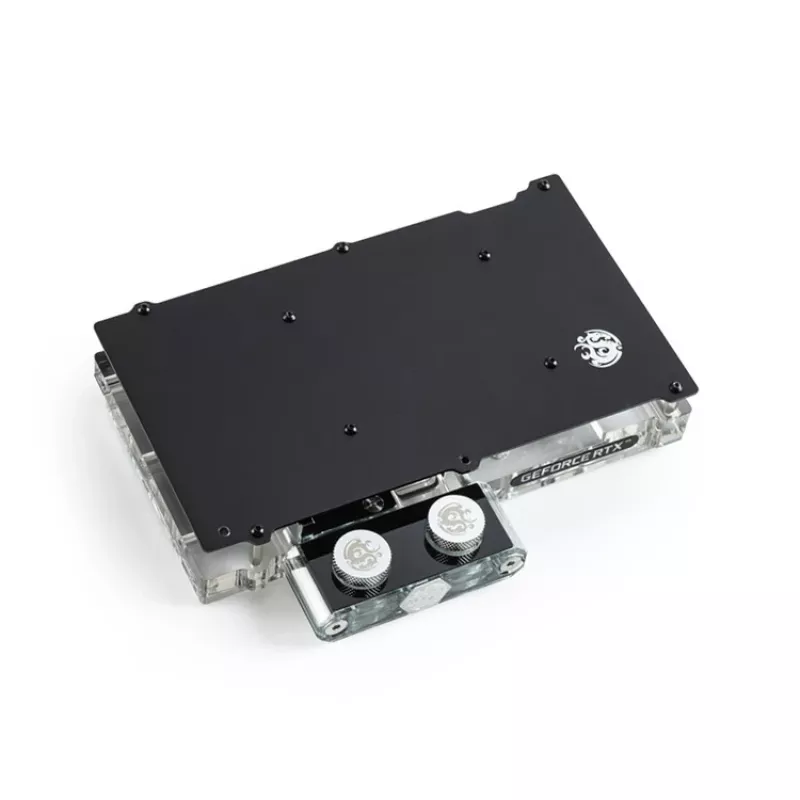 Blok wodny BitsPower Classic VGA BP-VG3070FE — 125×171,4×28,4 mm, RGB 3‑pin, czarny/srebrny/przezroczysty