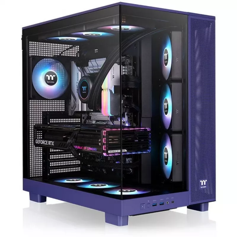 View 380 XL TG ARGB, Obudowa wieżowa Fiolet, Hartowane szkło x 2