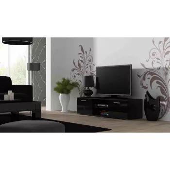 Cama stojak TV SOHO 140 czarny/czarny połysk