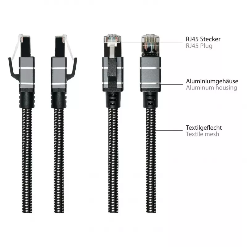 Good Connections Ethernet-Cable USB-C RJ45, Antracytowy, 0,5m
