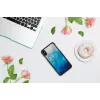 Etui iKins do iPhone XS Max — niebieski lakierowane, czarne wykończenie