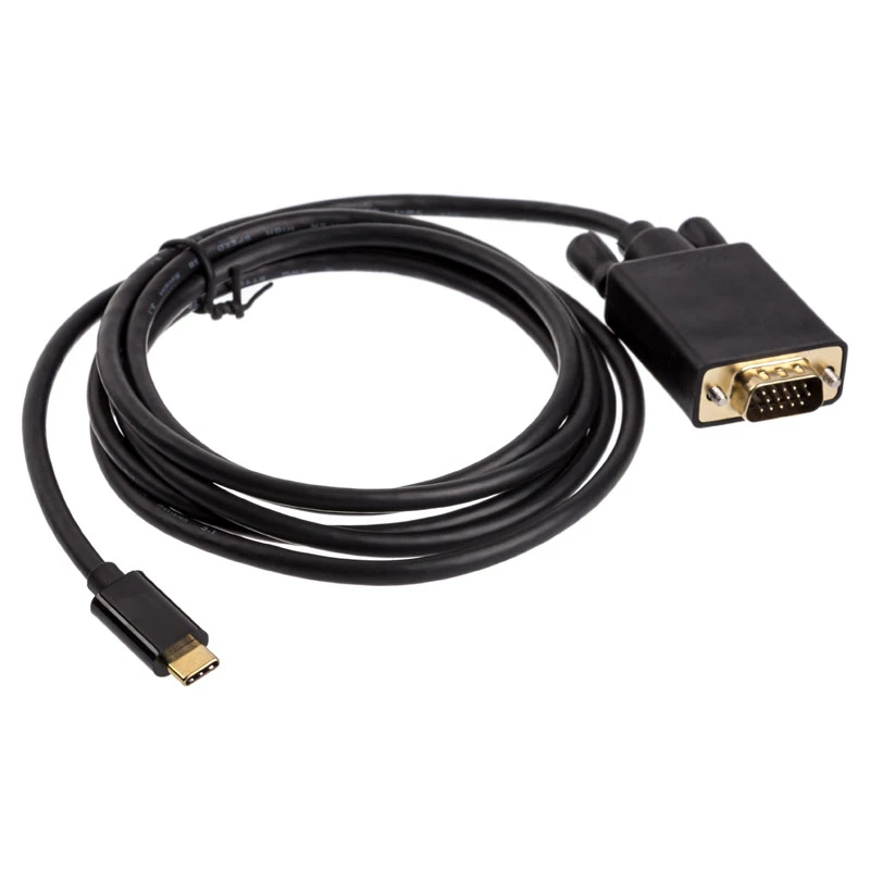 Adapter kablowy USB Type-C VGA Akasa AK-CBCA17-18BK