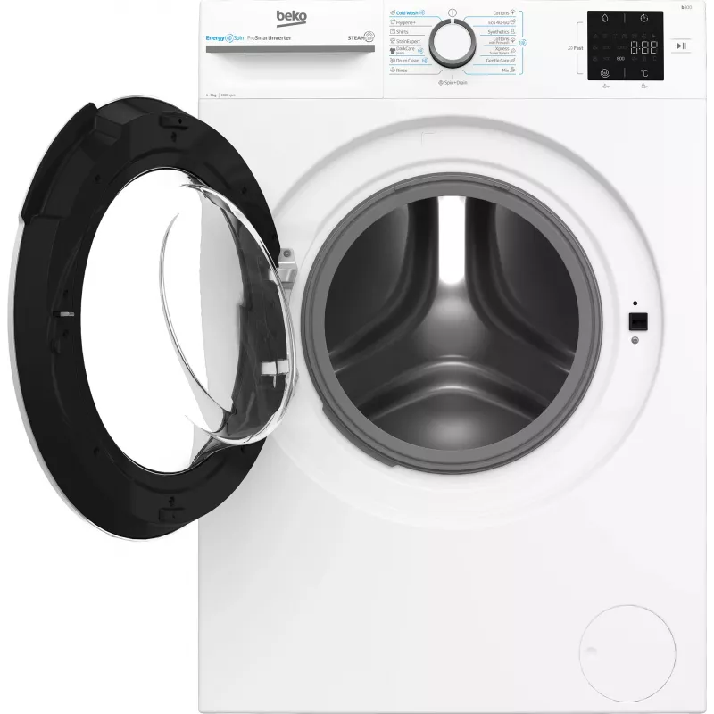 Pralka BEKO BM3WFSU37013WW, 7 kg, klasa energetyczna A, 49,6 cm, 1000 obr./min, silnik inwerterowy, Steam Cure
