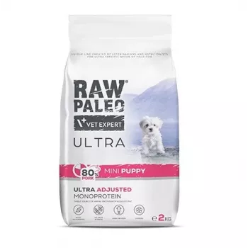 VETEXPERT RAW PALEO Ultra Mini Puppy wieprzowina, sucha karma dla psów, 2 kg