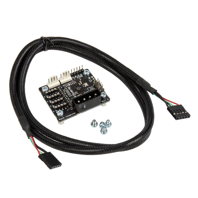 Kontroler LED do oświetlenia Aqua-Computer farbwerk USB — 12 V, 2,5 A, czarny