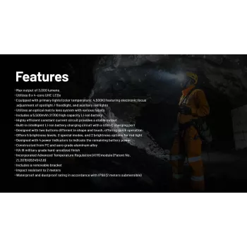 Headlamp H Series 3000 LUMENS/HC75 Uhe Nitecore
