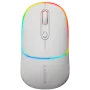 Canyon MW-22 CNS-CMSW22SW Mysz – 2 w 1 Bluetooth/2,4 GHz – optyczna – 800/1200/1600 DPI – 4 przyciski – podświetlenie RGB – ładowalna – Śnieżnobiała
