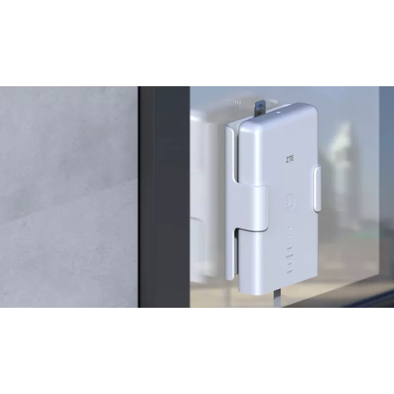 Zestaw routera Wi-Fi ZTE MC889 z jednostką zewnętrzną 5G LTE, Wi-Fi 6, dwupasmowy 2,4/5 GHz, 160 MHz, 5 portów Gigabit, PoE, IP65 do użytku zewnętrznego