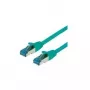 VALUE - Kabel krosowy - RJ-45 (M) do RJ-45 (M) - 1,5 m - SFTP, PiMF - CAT 6a - Bezhalogenowy, Formowany, Bezzaczepowy, Linka - Zielony (21.99.1993)