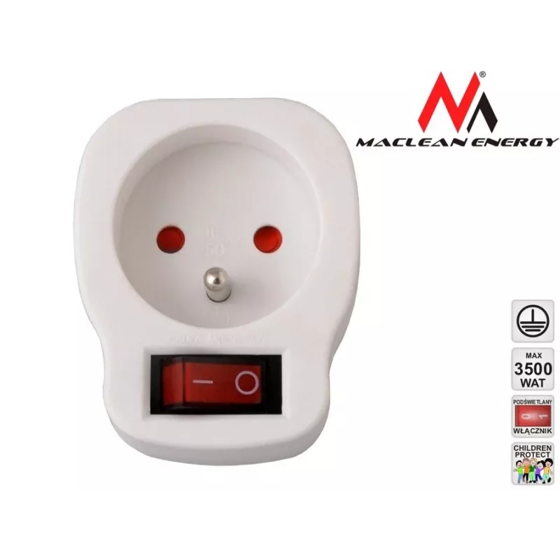Gniazdo elektryczne MACLEAN AC MCE13 z przełącznikiem