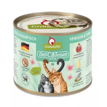 GRANATAPET DeliCATessen z dziczyzną i tuńczykiem - mokra karma dla kota - 200g