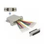 D-Sub 25-pinowy wtyk męski z zaciskiem do 2x żeńskie gniazdo RJ45 DeLOCK 66833