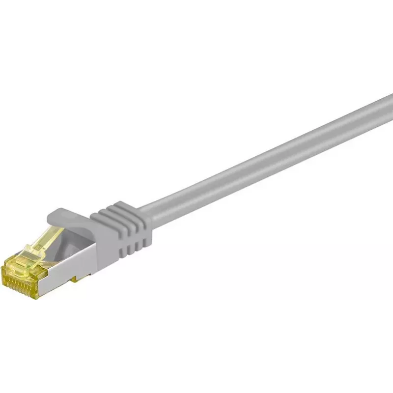 Wentronic goobay - Kabel krosowy - RJ-45 (M) do RJ-45 (M) - 20,0m - SFTP, PiMF - Kabel surowy Cat.7 - Bezhalogenowy, Formowany - Szary (83632)