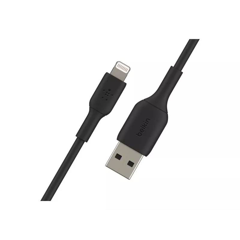 BELKIN PVC USB CABLE USB-A - LIGHTNING, 1M, BLK