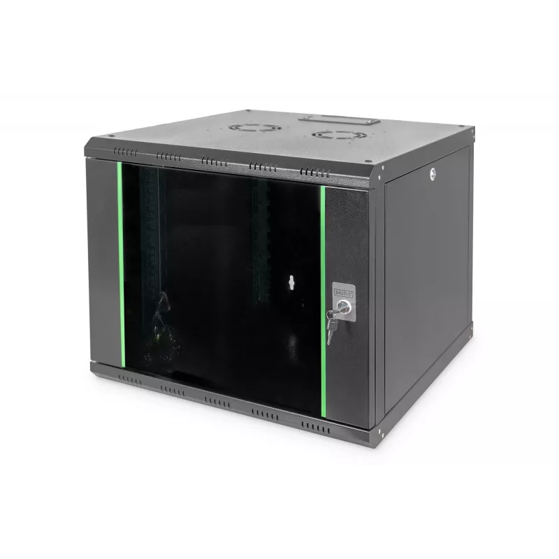 DIGITUS Professional Unique DN-19 09U-6/6-SW - szafa - szafa sieciowa - do montażu ściennego - czarny, RAL 9005 - 9U - 48,3 cm (19) (DN-19 09U-6/6-SW)