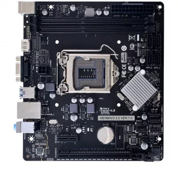 Płyta główna BIOSTAR H81MHV3 3.0 — Micro ATX, LGA 1150, Intel H81, 2x DDR3 DIMM (max 16GB), SATA II/III, Gigabit LAN, HDMI, VGA