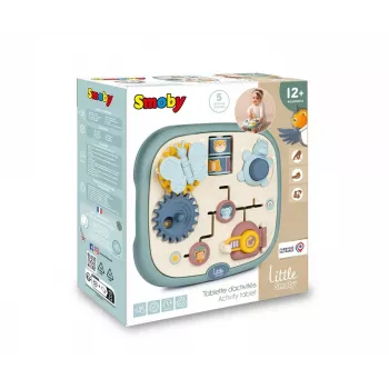 Interaktywny tablet SMOBY Little 12m+ zabawka edukacyjna dla niemowląt z przyciskami, dźwiękami i aktywnościami edukacyjnymi