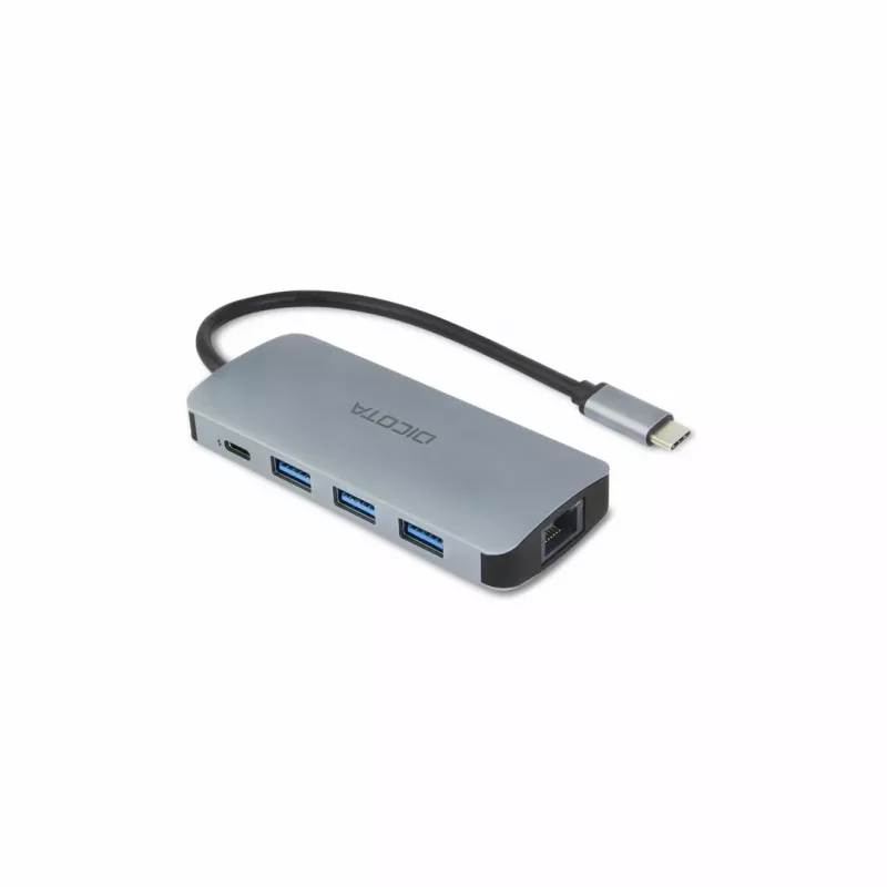 Dicota USB-C 8-in-1 Multi Hub 4K PD 100W srebrny