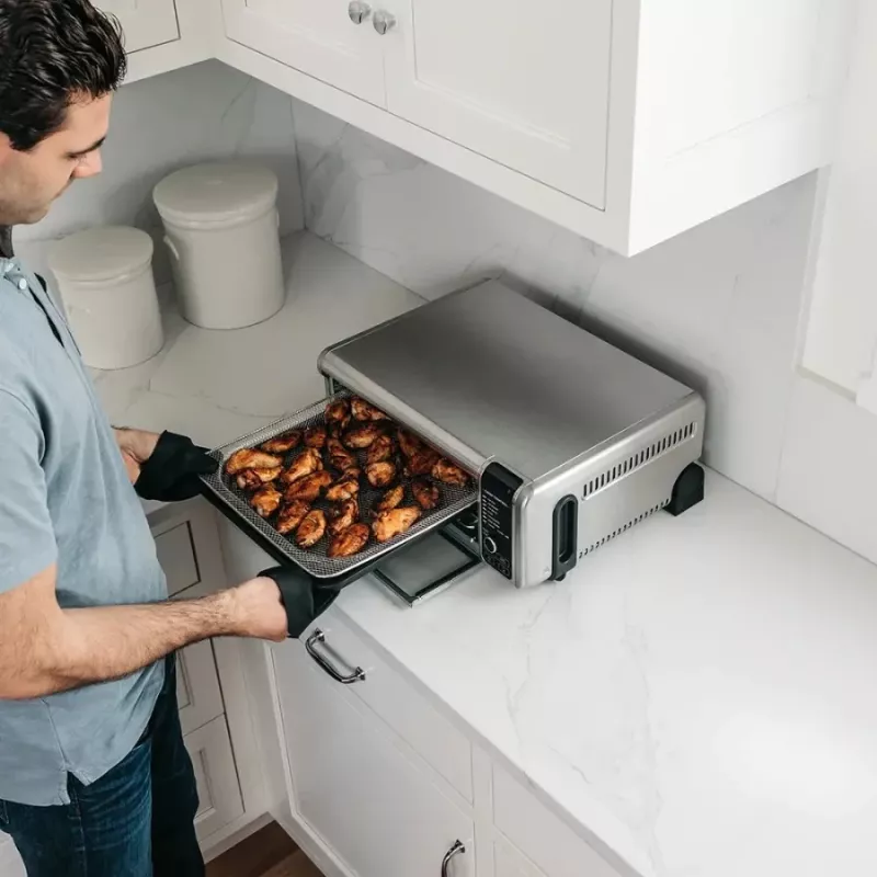 Ninja SP101 Pojedynczy 10 l Wolnostojąca frytkownica powietrzna 2400 W Czarny, Stal nierdzewna
