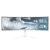 Curved monitor Arozzi Nova 49 inch (124.5 cm) Dual QHD 5120×1440 LED VA, 32:9, 4 ms, USB hub, speakers, biały
